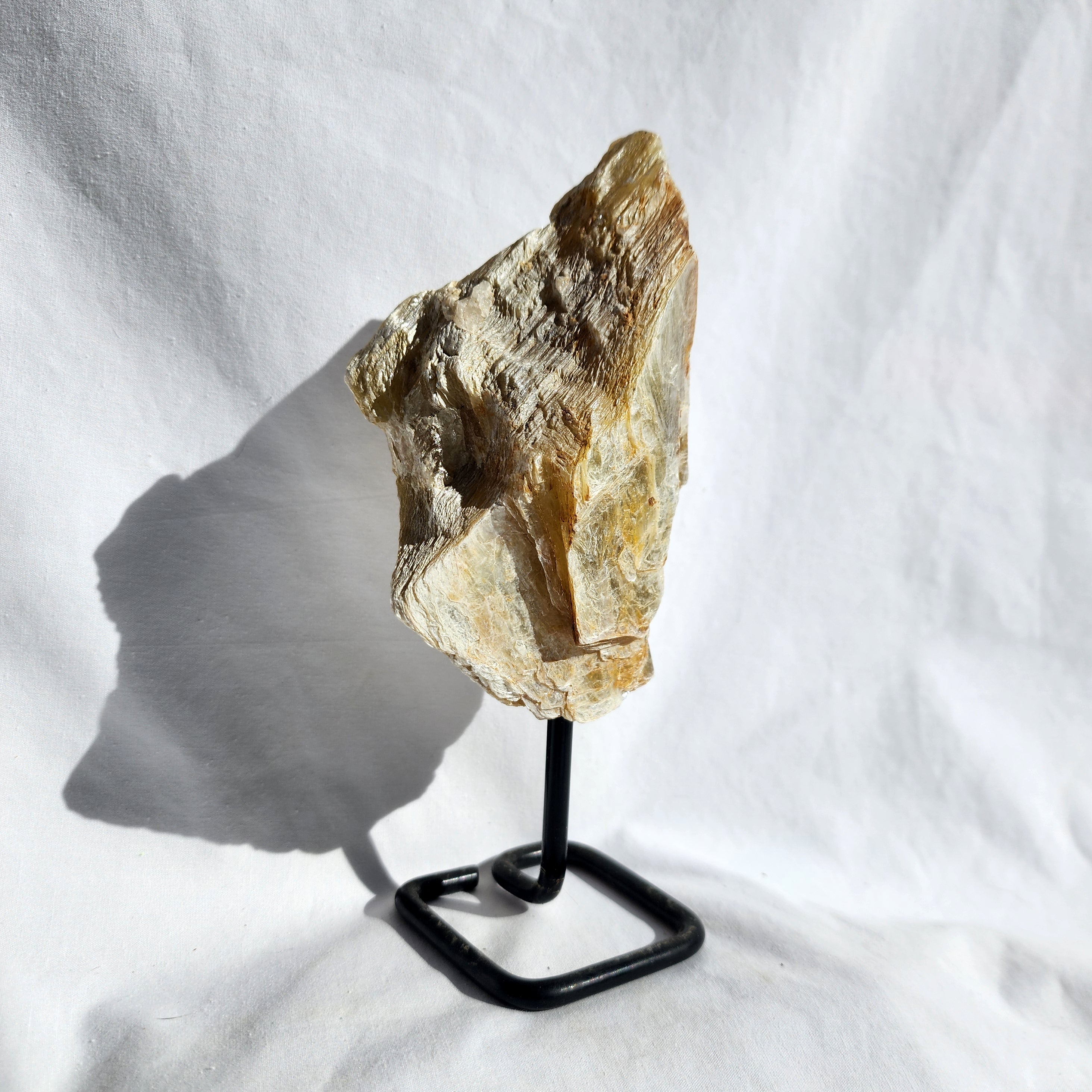 Golden Mica aka Muscovite on Stand