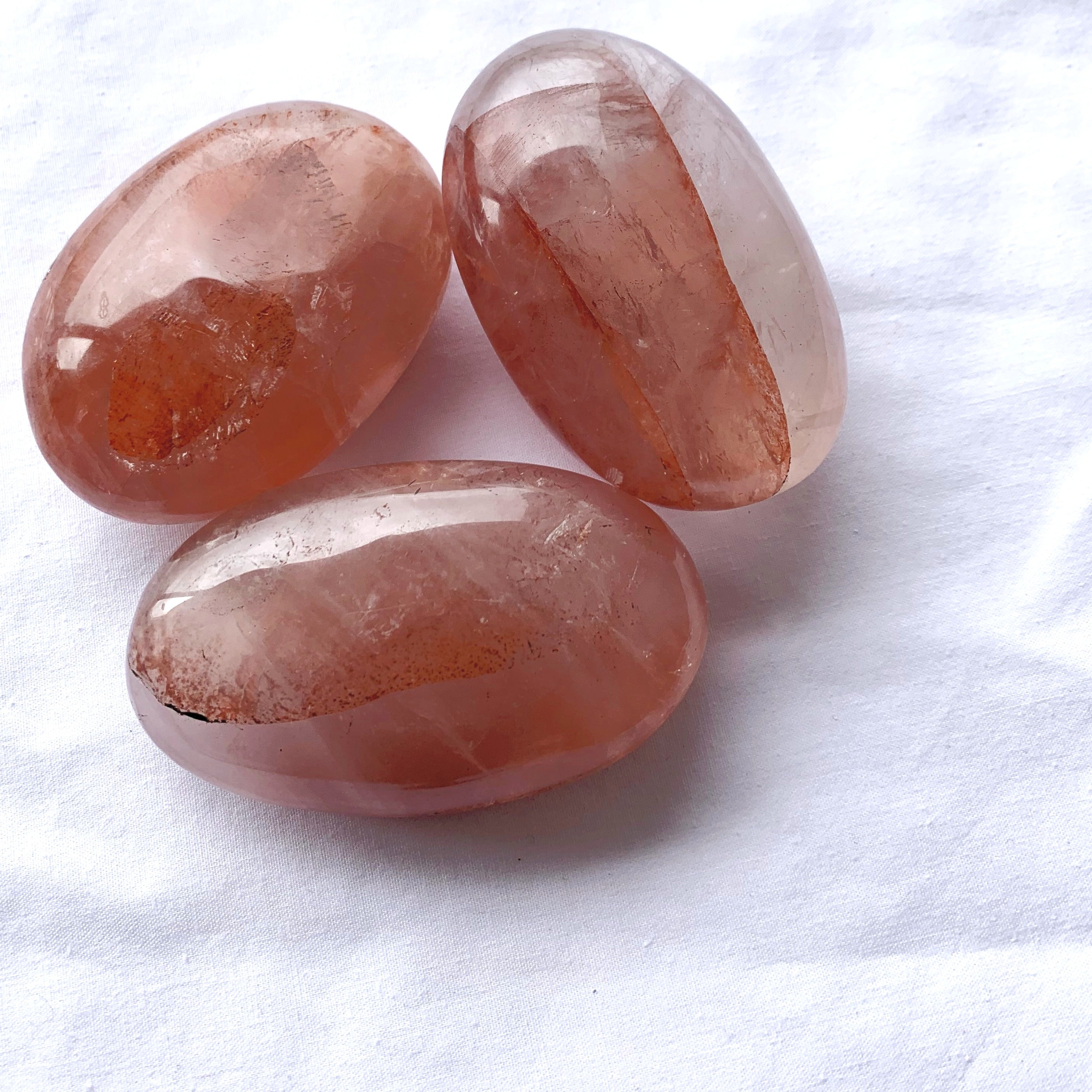 Fire Quartz Palmstone | X-Large
