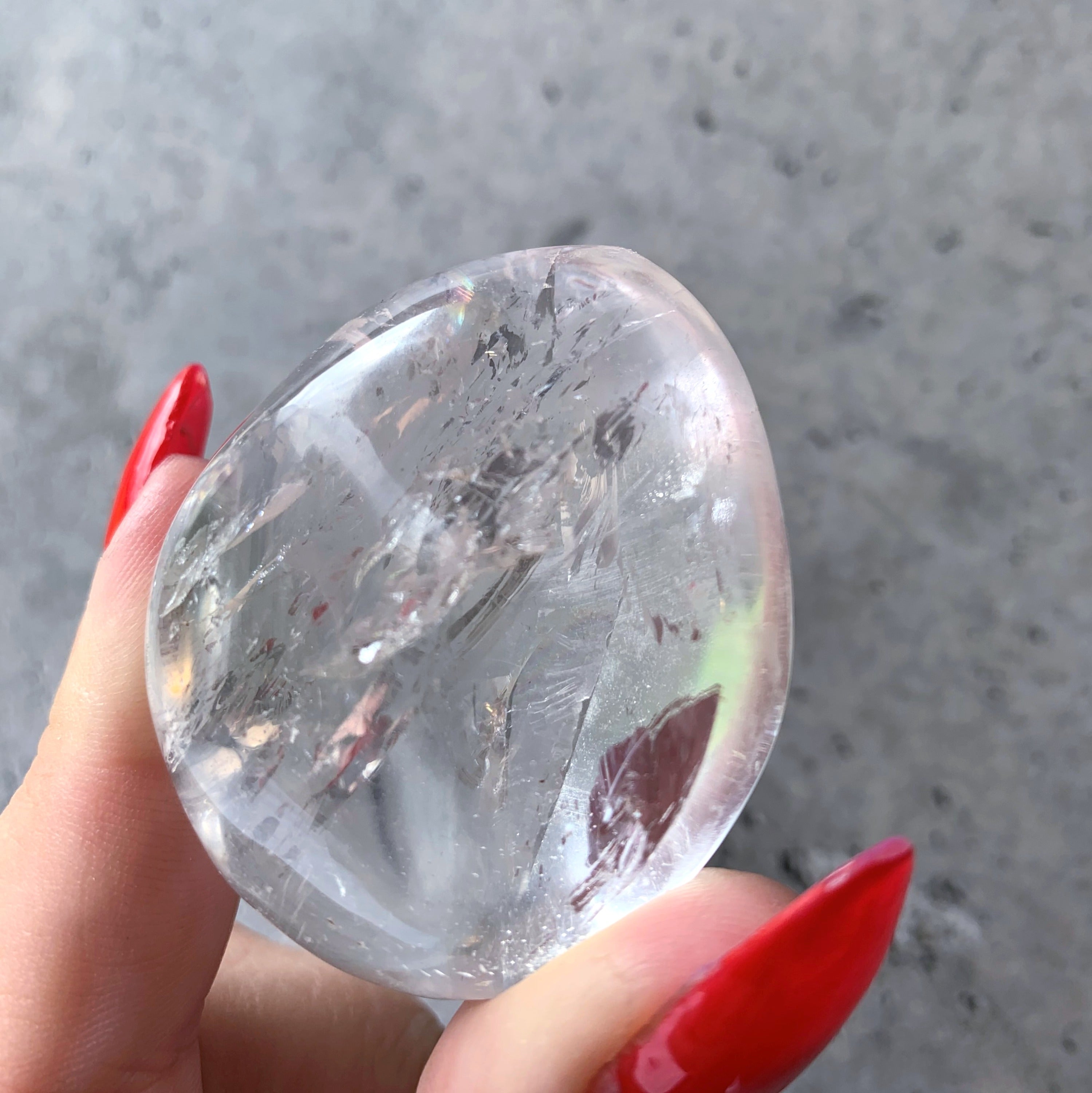Clear Quartz Palm Stone | Medium