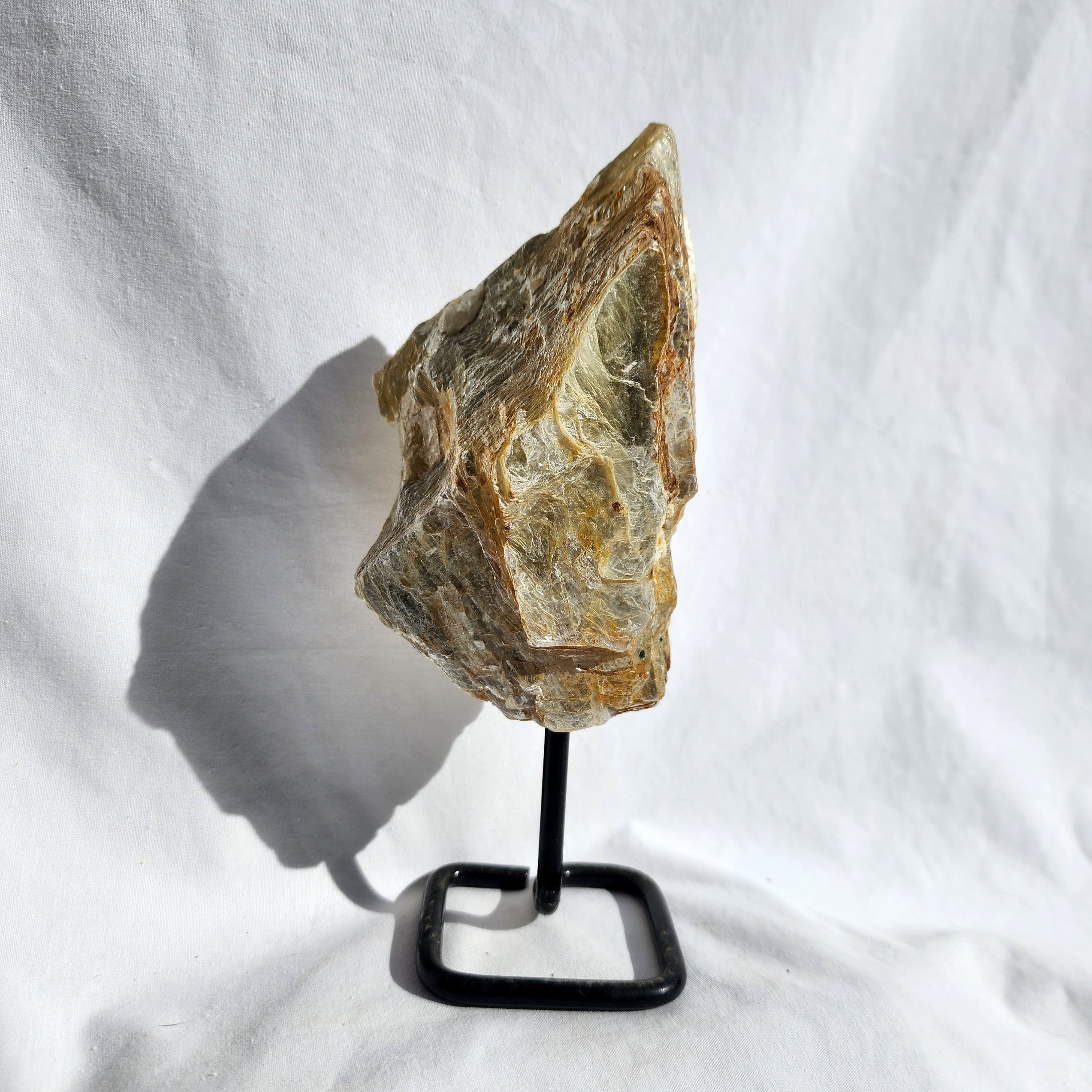 Golden Mica aka Muscovite on Stand
