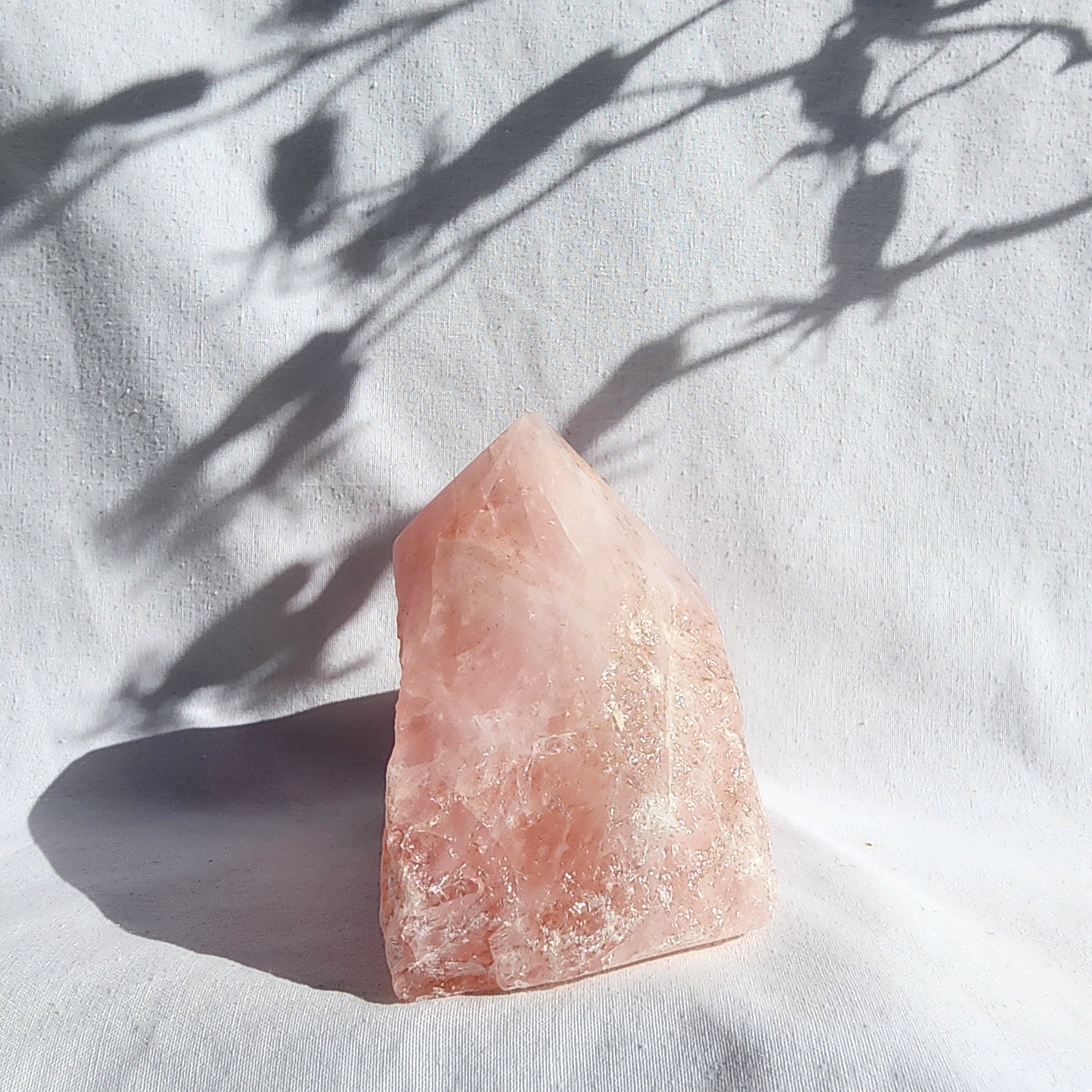 Rose Quartz Flat Base Polished Point