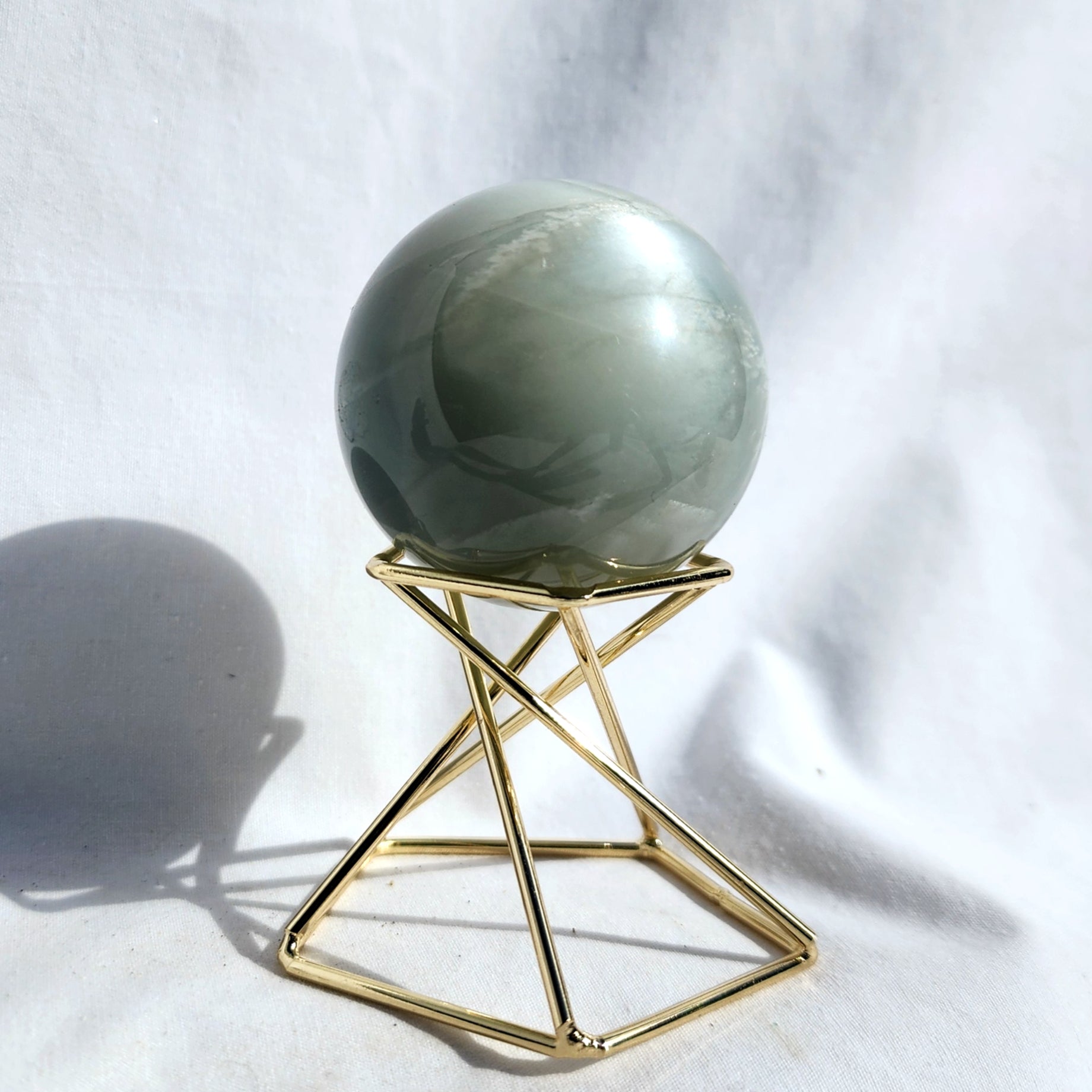 Silky Sage Green Moonstone Sphere