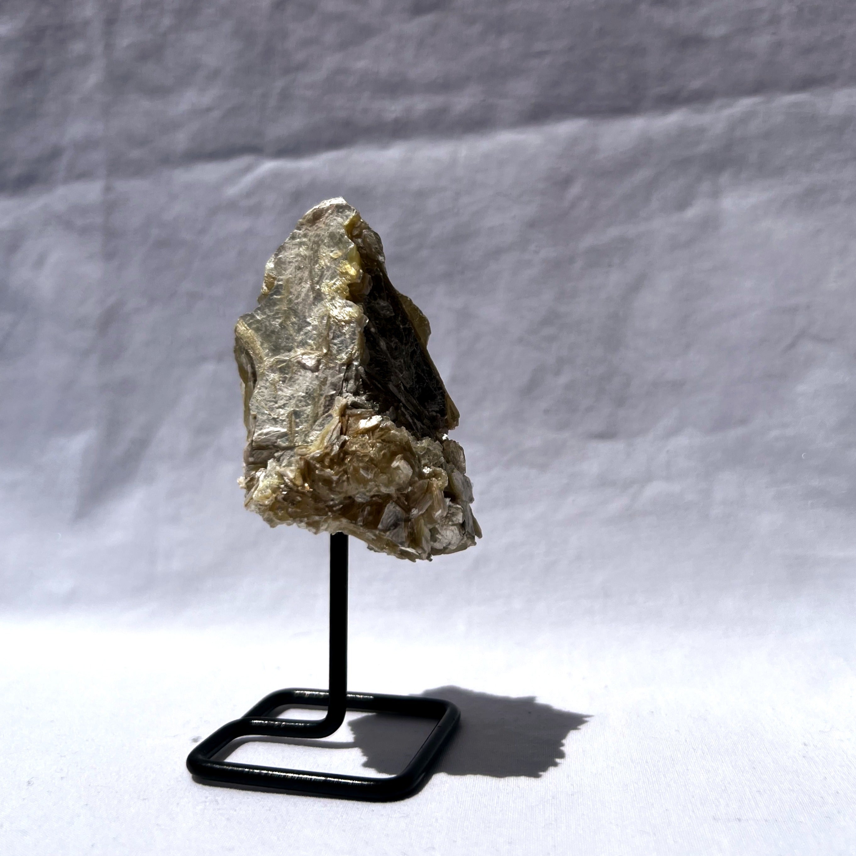 Golden Mica aka Muscovite on Stand