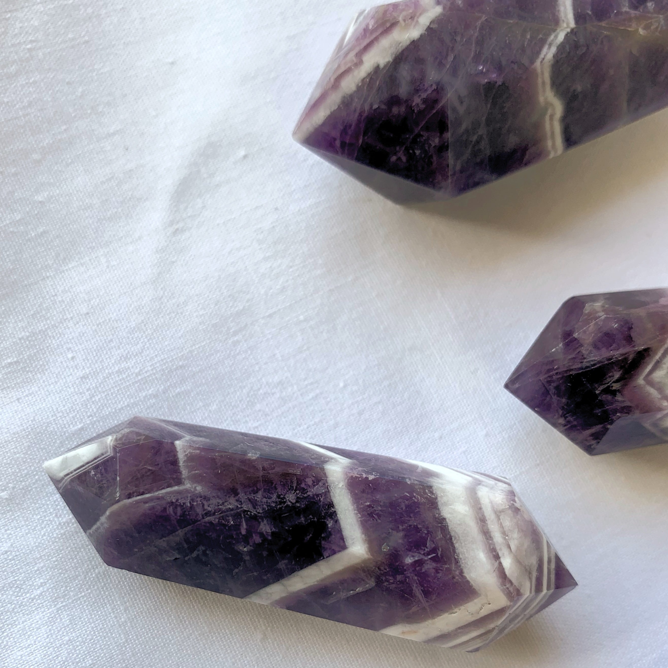 Chevron Amethyst Double Terminator