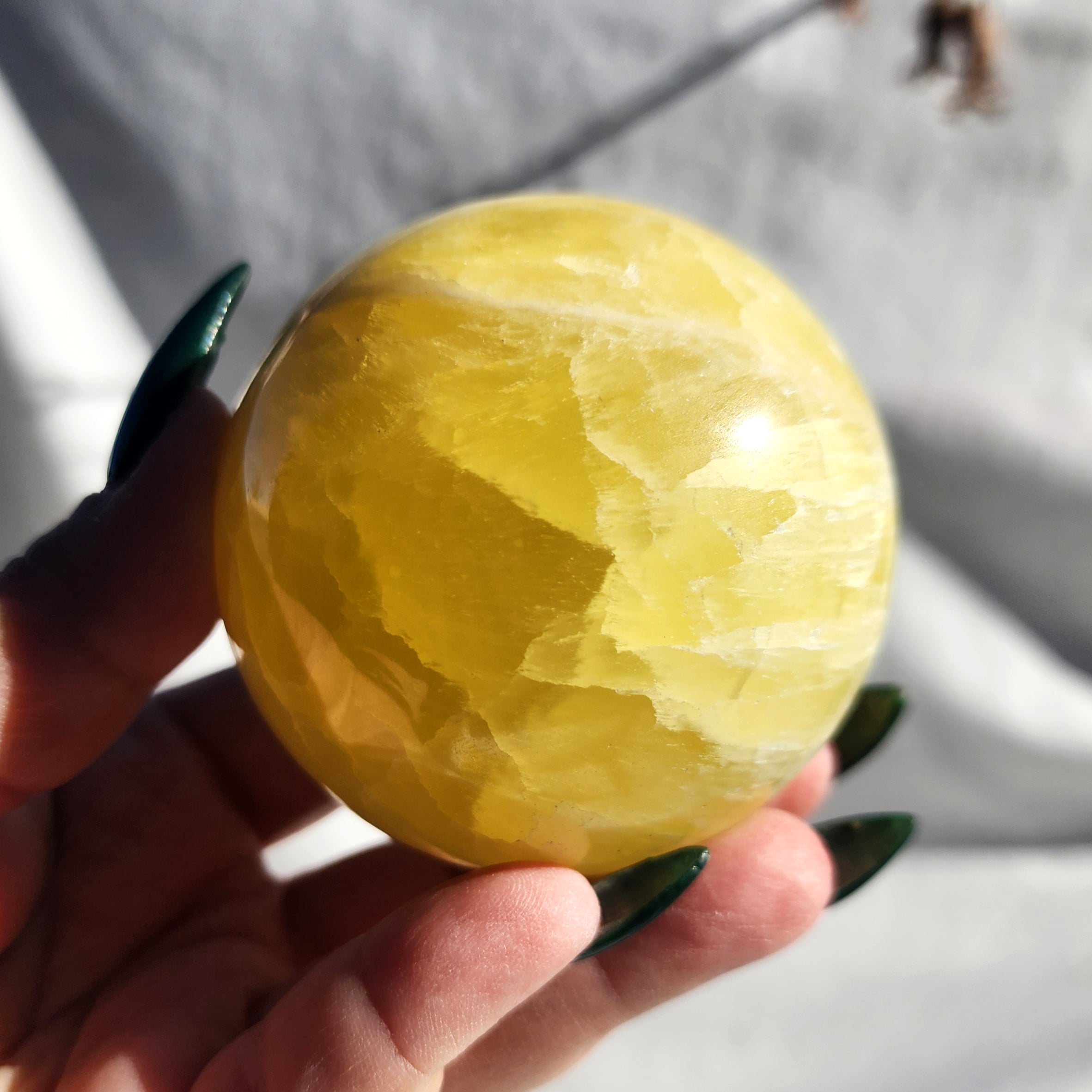 Lemon Calcite Sphere