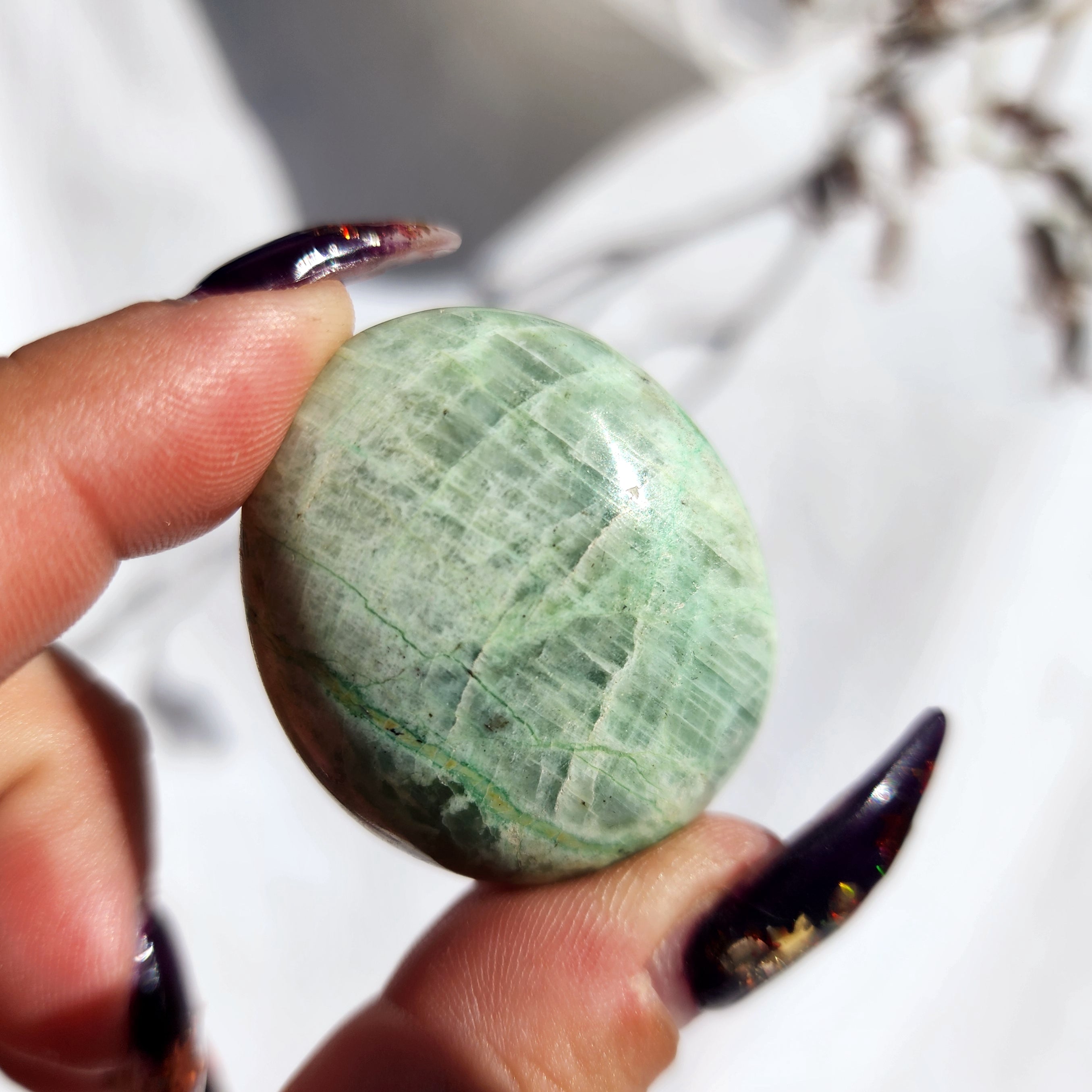 Green Moonstone Palmstone | Small