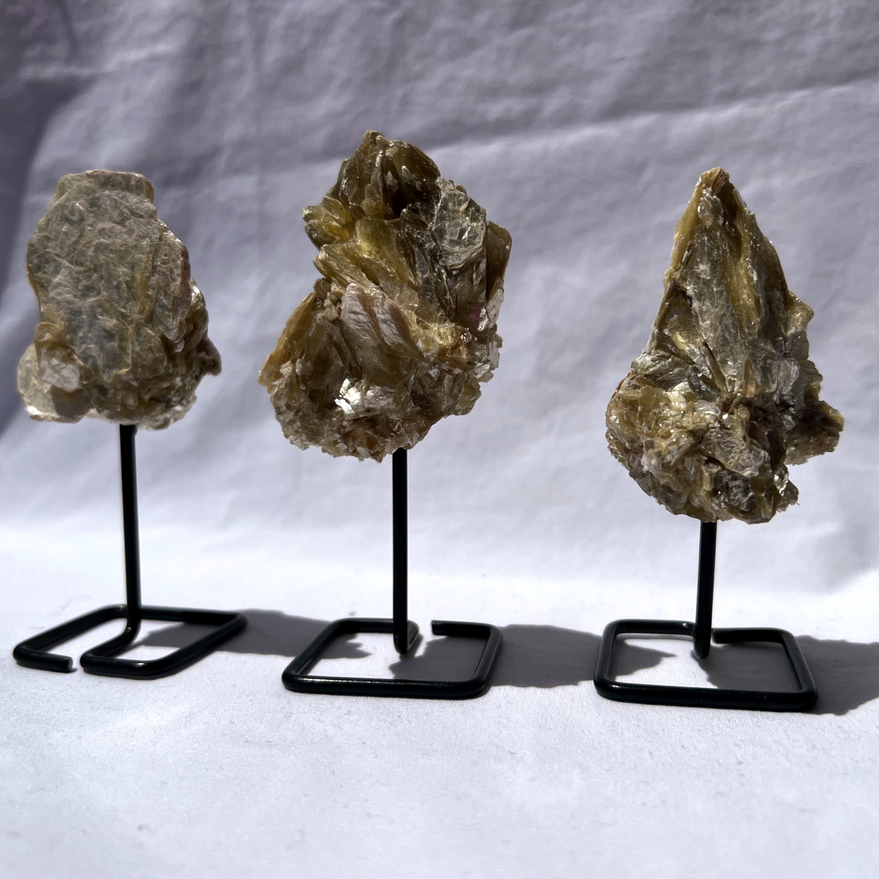 Golden Mica aka Muscovite on Stand