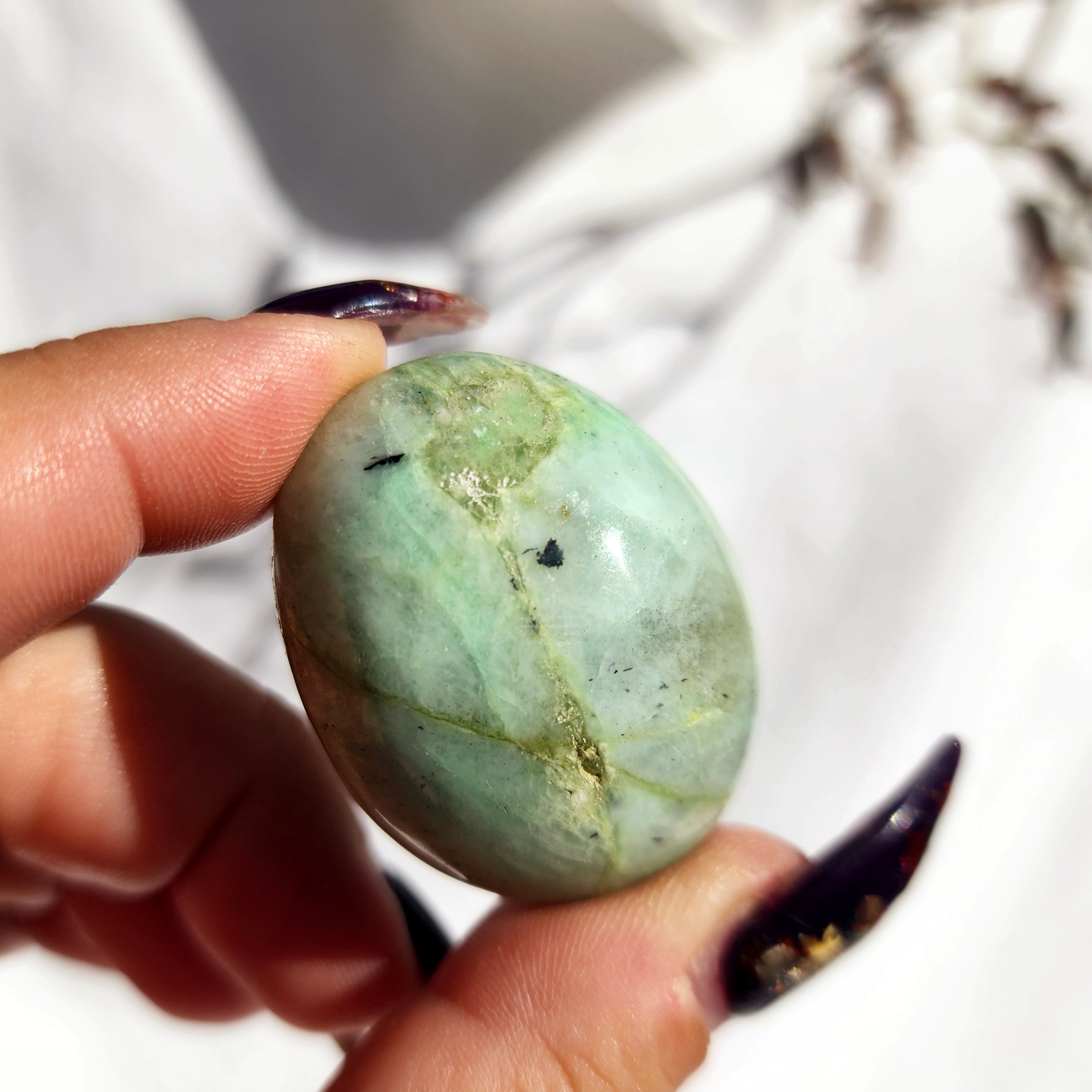 Green Moonstone Palmstone | Small