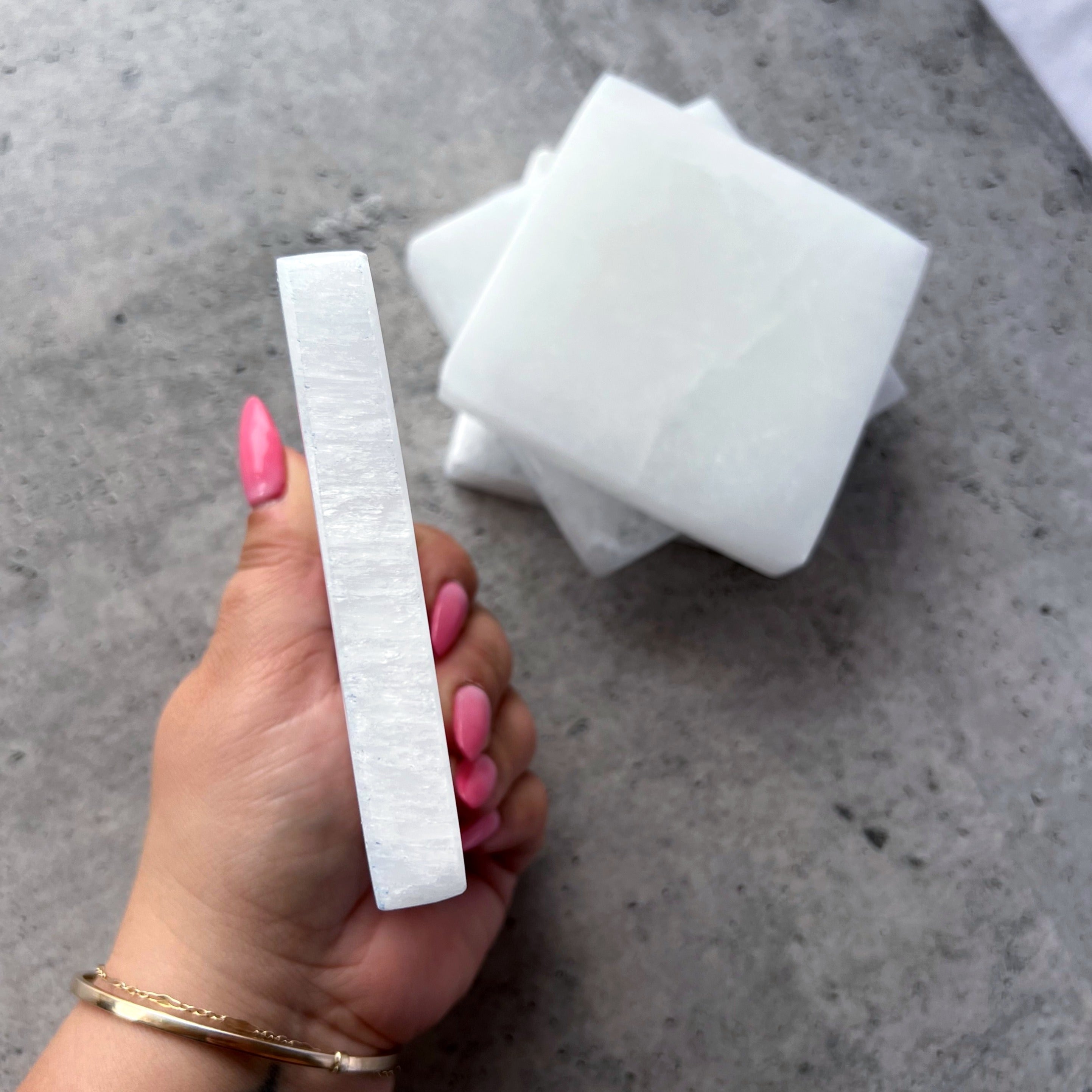 Selenite Square Charging Plate | Medium