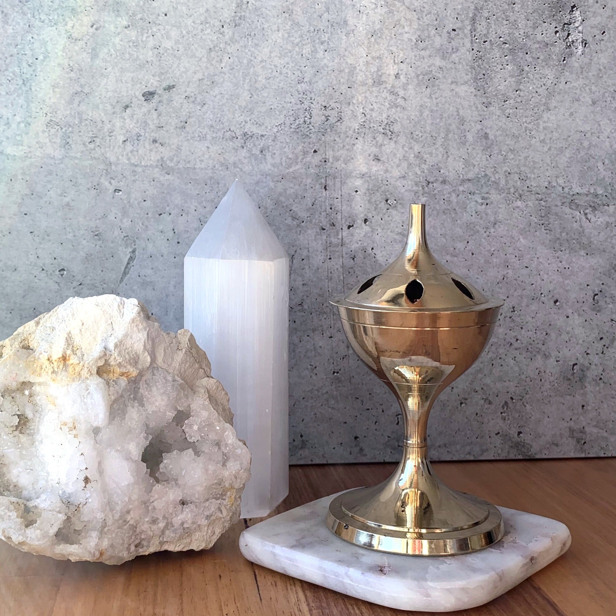 Plain Brass Incense Charcoal Burner