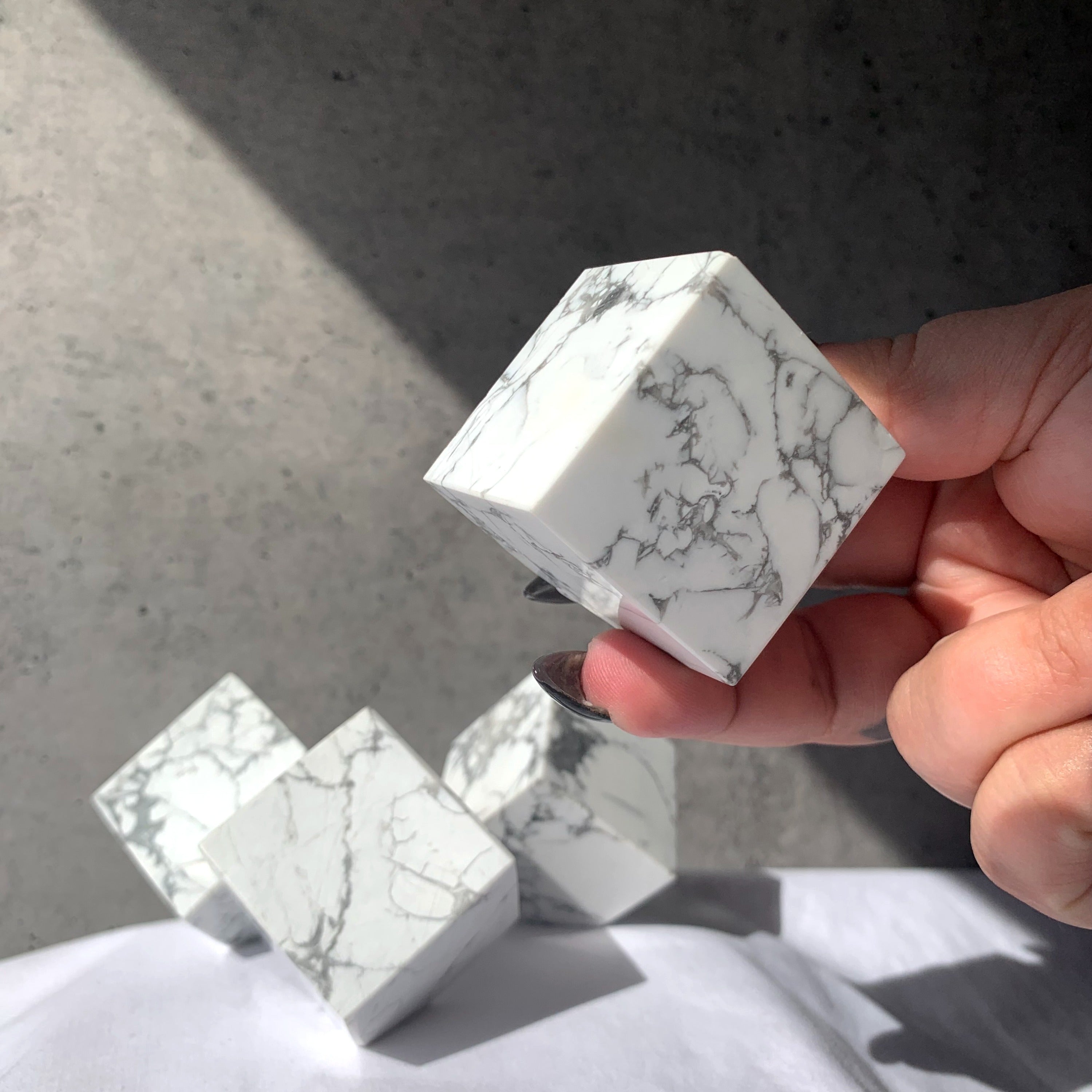 Howlite Cube