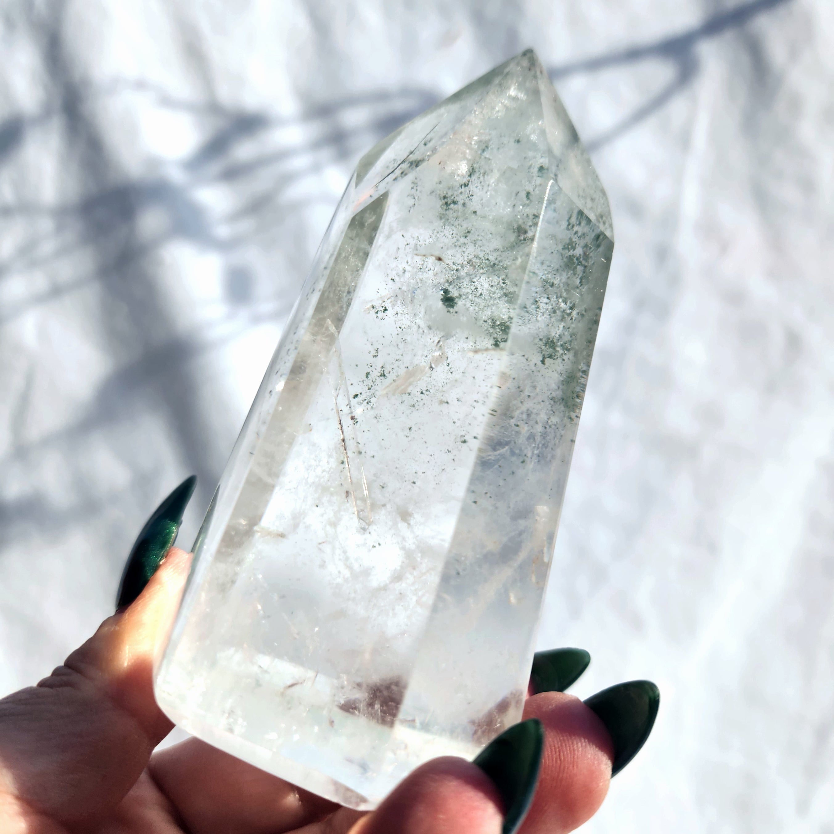 Quartz Generator Point with Chlorite Inclusions