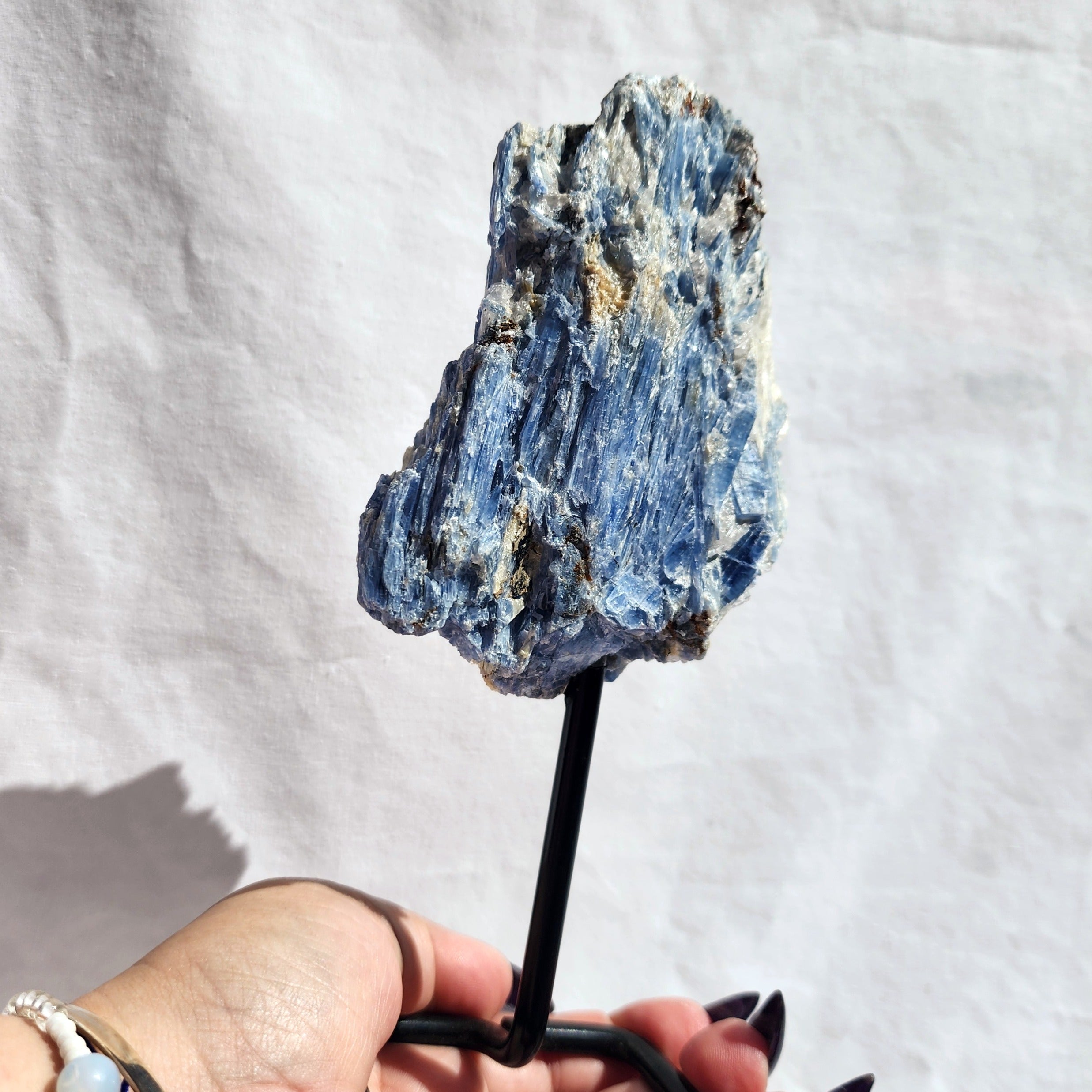 Blue Kyanite Cluster on Stand