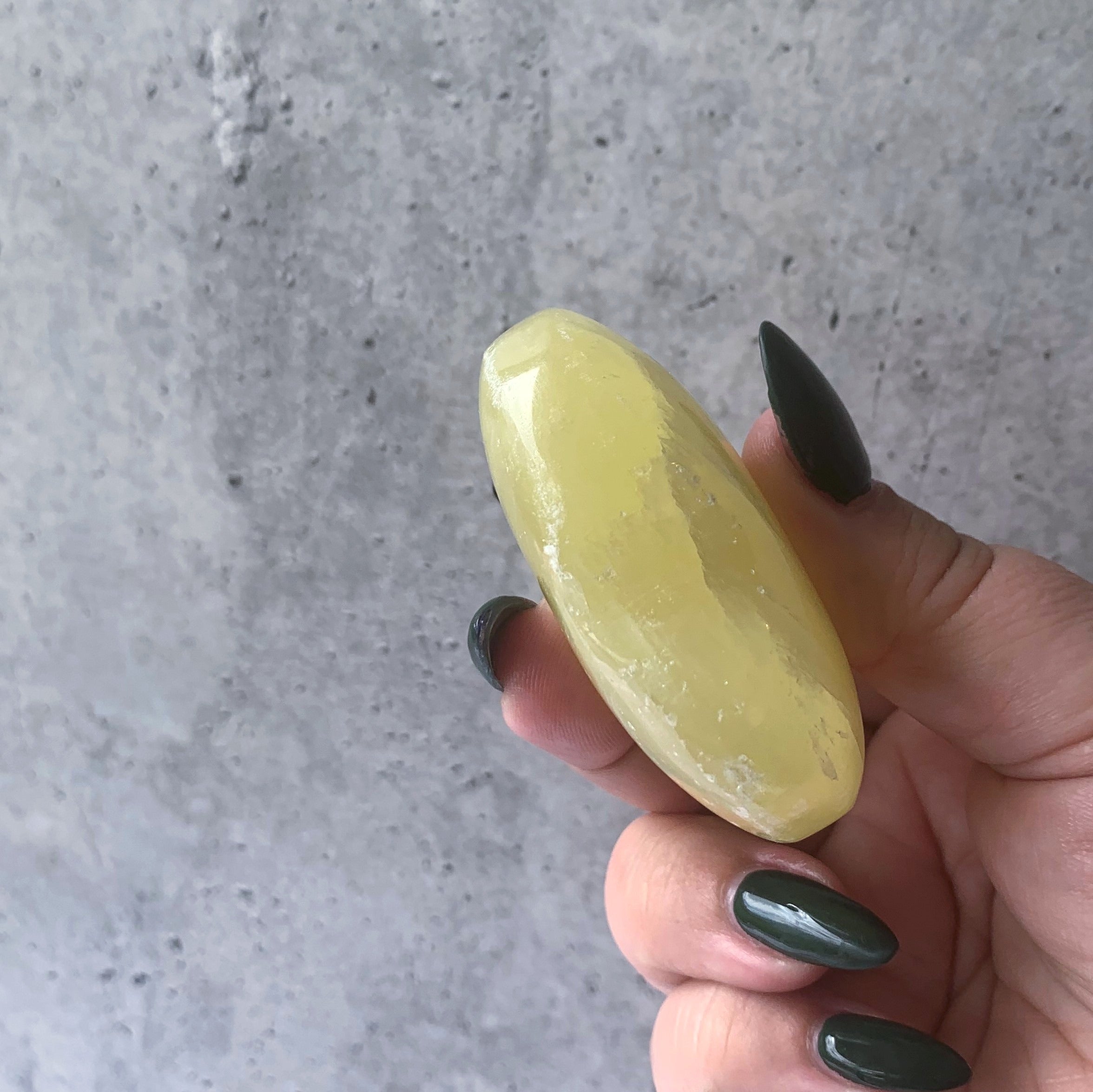 Lemon Calcite Puffy Heart