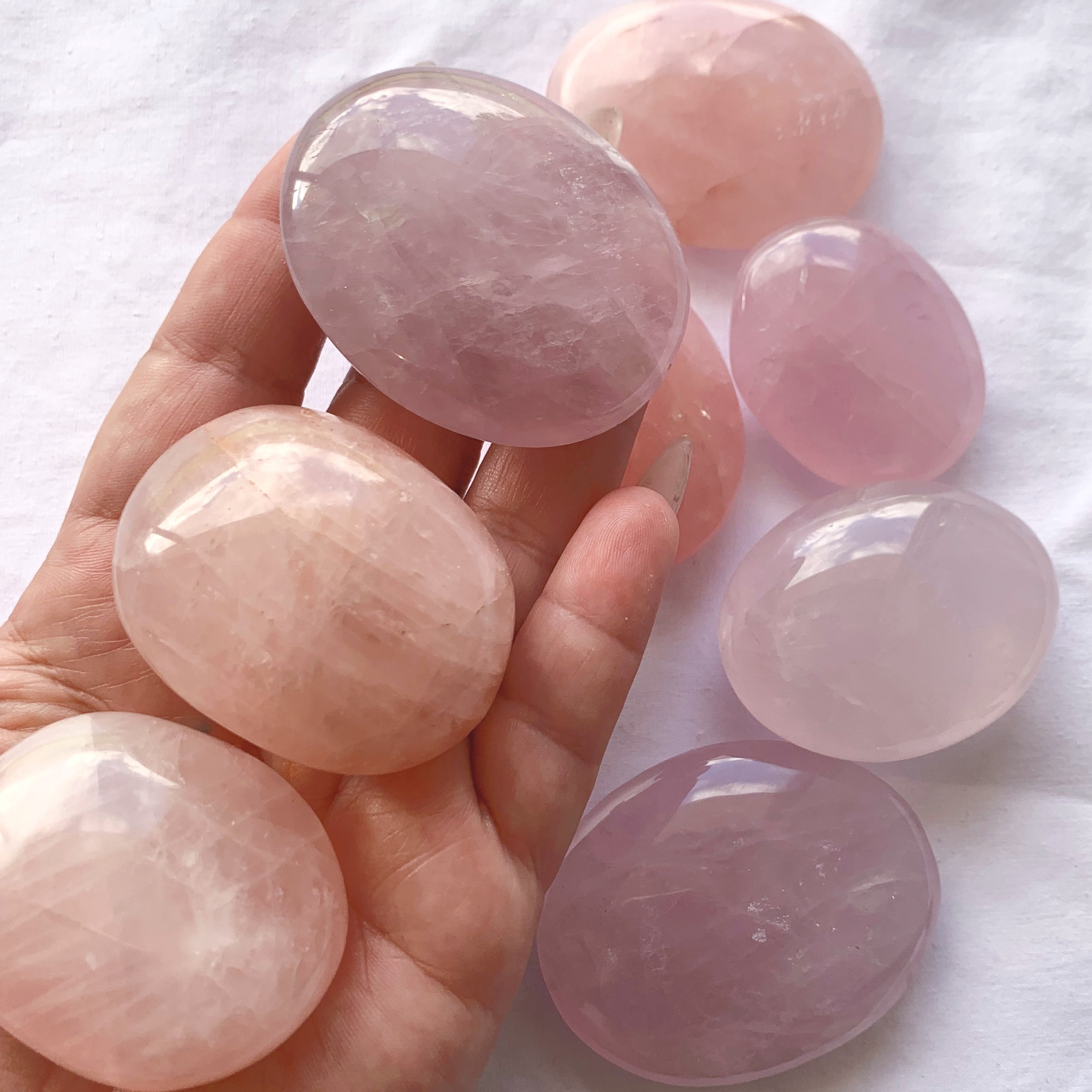 Rose Quartz Palmstone | Medium