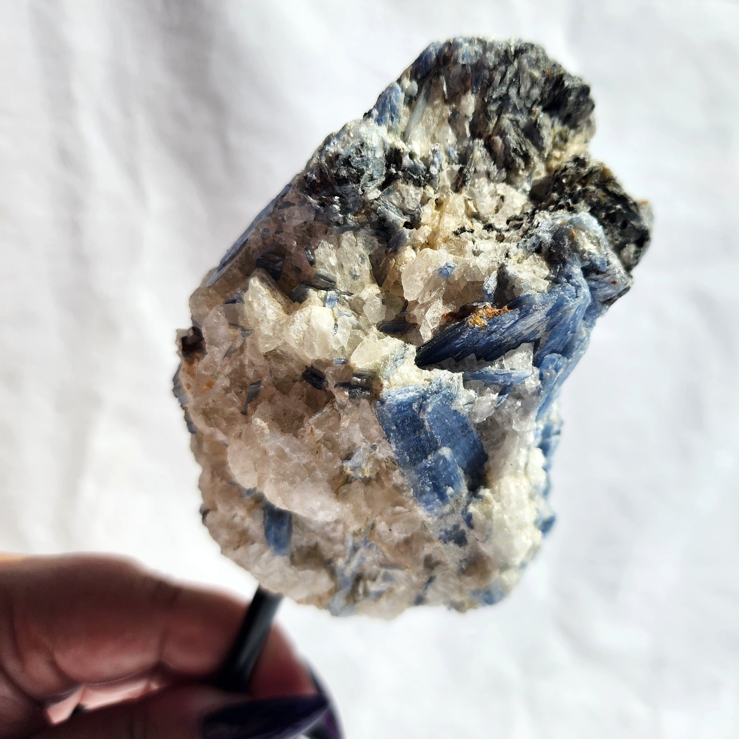 Blue Kyanite Cluster on Stand